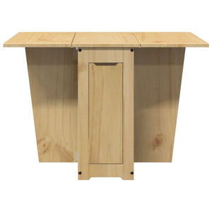 Klappbarer Esstisch Kiefer Massivholz Braun