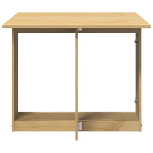 Klappbarer Esstisch Kiefer Massivholz Braun