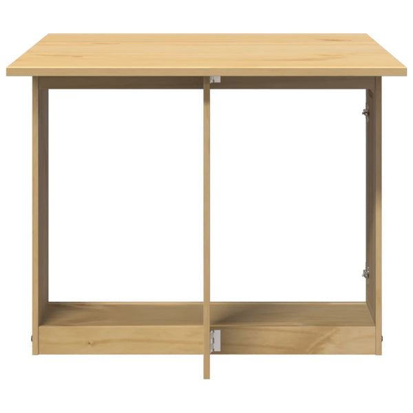 Klappbarer Esstisch Kiefer Massivholz Braun