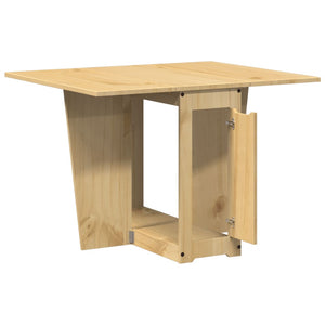 Klappbarer Esstisch Kiefer Massivholz Braun