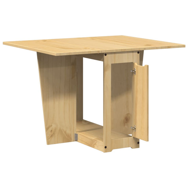 Klappbarer Esstisch Kiefer Massivholz Braun
