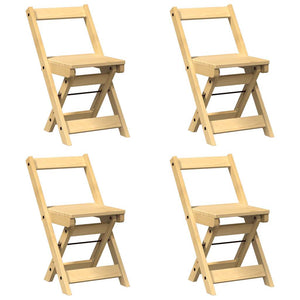 Klappbare Esszimmerstühle 4er Set, Wachsbraun