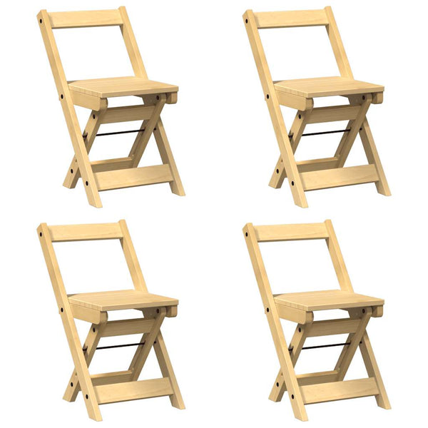 Klappbare Esszimmerstühle 4er Set, Wachsbraun
