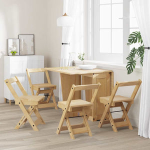Klappbare Esszimmerstühle 4er Set, Wachsbraun