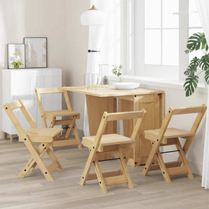 Klappbare Esszimmerstühle 4er Set, Wachsbraun