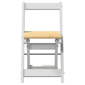 Klappstühle 4er Set, Kiefer Massivholz Weiß