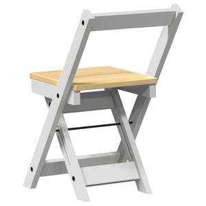 Klappstühle 4er Set, Kiefer Massivholz Weiß
