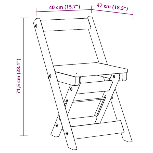 Klappbare Esszimmerstühle 4er Set Grau Kiefer