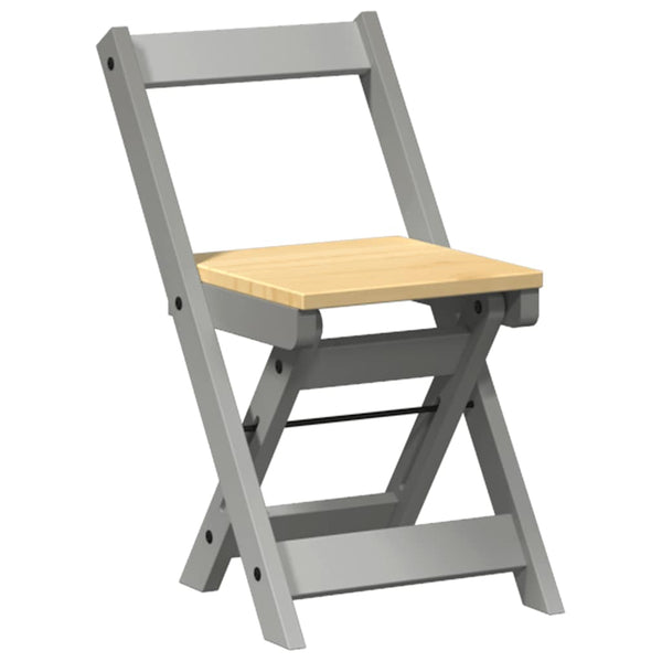 Klappbare Esszimmerstühle 4er Set Grau Kiefer