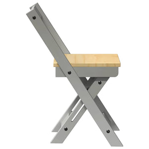 Klappbare Esszimmerstühle 4er Set Grau Kiefer
