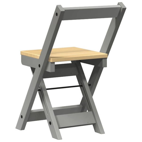 Klappbare Esszimmerstühle 4er Set Grau Kiefer