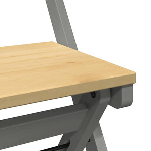 Klappbare Esszimmerstühle 4er Set Grau Kiefer