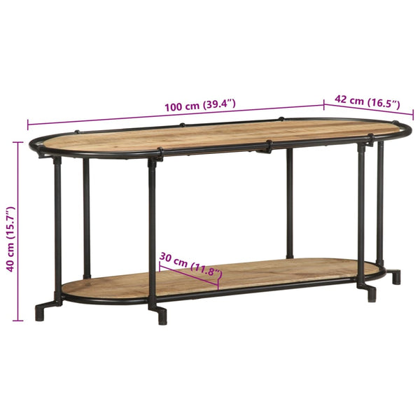 TV-Regal aus Mangoholz, 100 cm