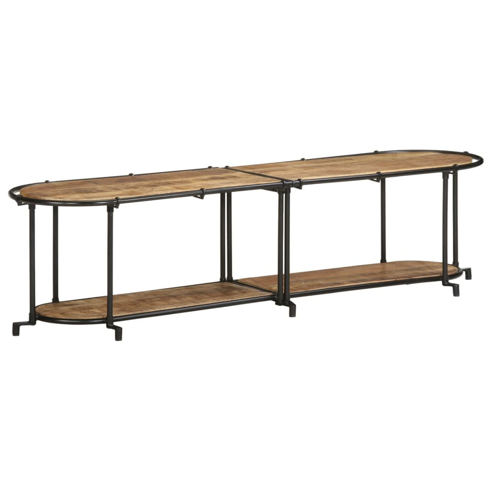 vidaXL Meuble TV 160x42x40 cm Bois de manguier brut