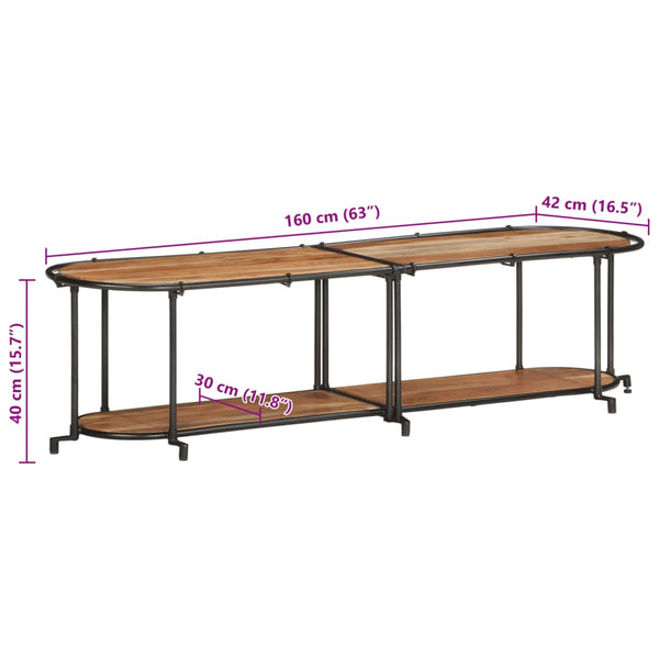 TV-Regal Akazie Massivholz 160 cm