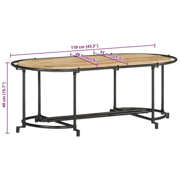 Couchtisch Raues Mangoholz 110x55 cm