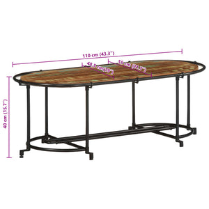 Couchtisch Altholz Massiv 110x55 cm
