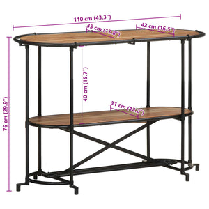 Konsolentisch Akazie Massivholz 110 cm