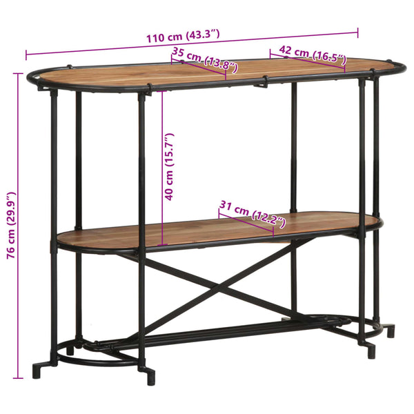 Konsolentisch Akazie Massivholz 110 cm