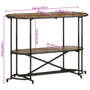 Massiver Altholz Konsolentisch 110 cm