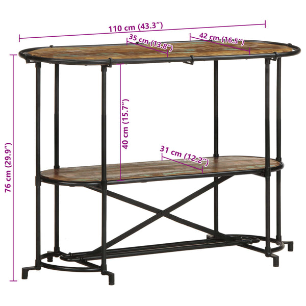 Massiver Altholz Konsolentisch 110 cm