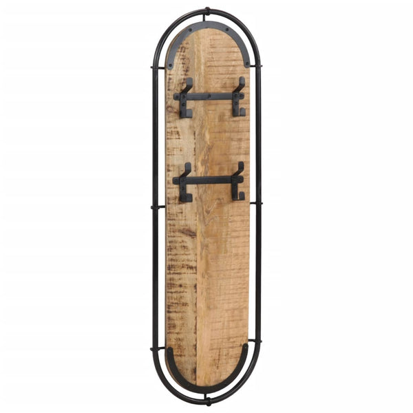 Wandgarderobe 4 Haken Mangoholz 2er Set