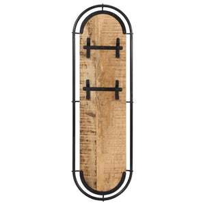 Wandgarderobe 4 Haken Mangoholz 2er Set