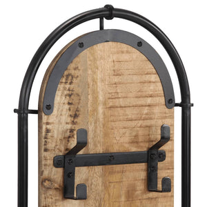 Wandgarderobe 4 Haken Mangoholz 2er Set