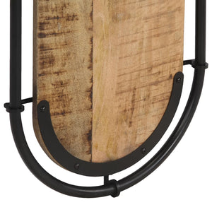 Wandgarderobe 4 Haken Mangoholz 2er Set
