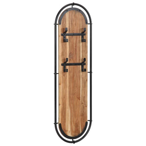 Wandgarderobe Akazie 4 Haken, 2er Set
