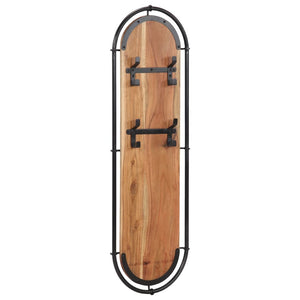 Wandgarderobe Akazie 4 Haken, 2er Set