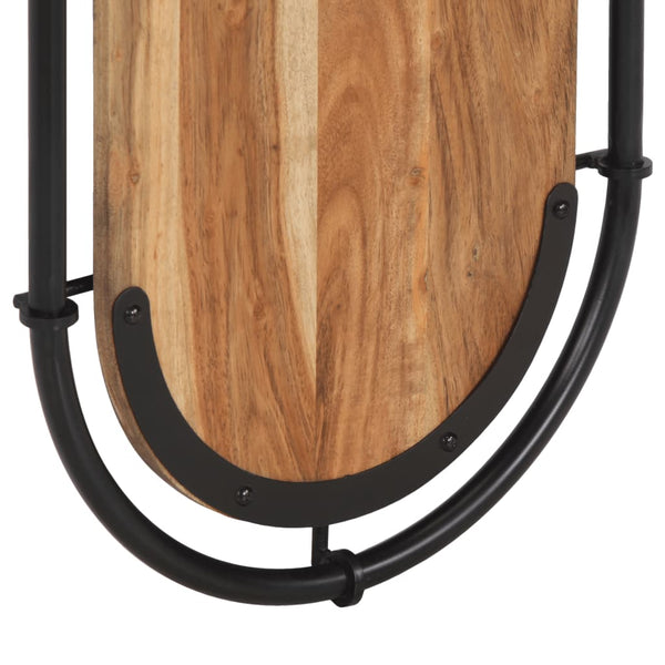 Wandgarderobe Akazie 4 Haken, 2er Set