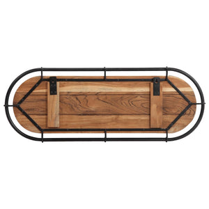 Wandgarderobe Akazie Massivholz mit 5 Haken