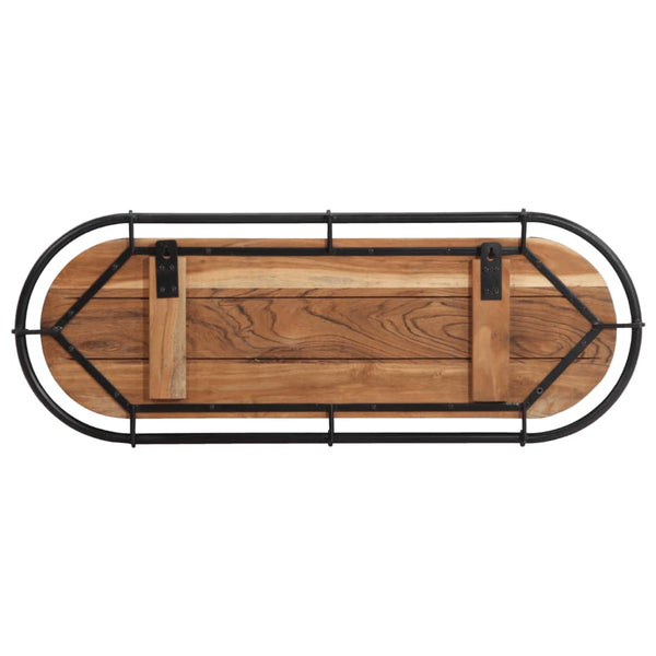 Wandgarderobe Akazie Massivholz mit 5 Haken