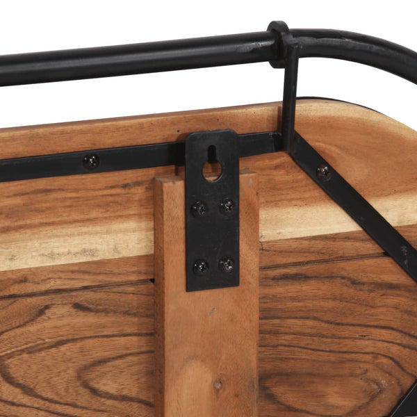 Wandgarderobe Akazie Massivholz mit 5 Haken