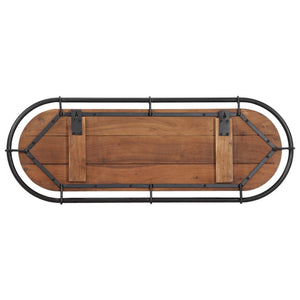 Wandgarderobe mit 5 Haken aus Altholz