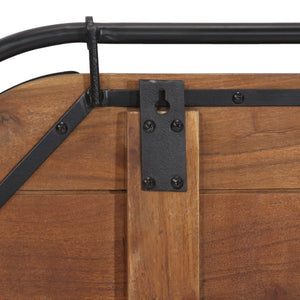 Wandgarderobe mit 5 Haken aus Altholz