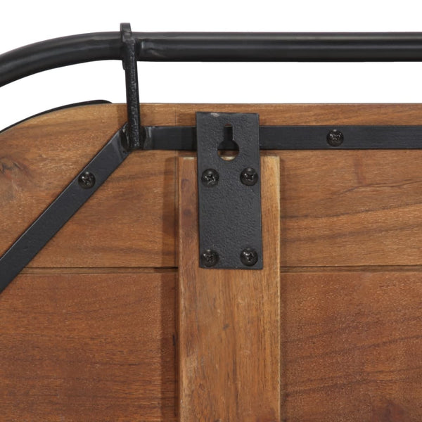 Wandgarderobe mit 5 Haken aus Altholz