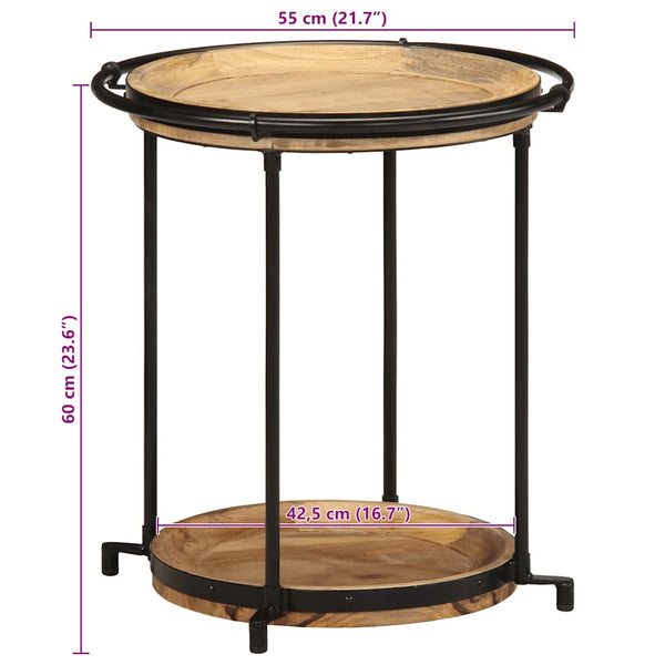 Beistelltisch Mango Massivholz Ø55x60 cm
