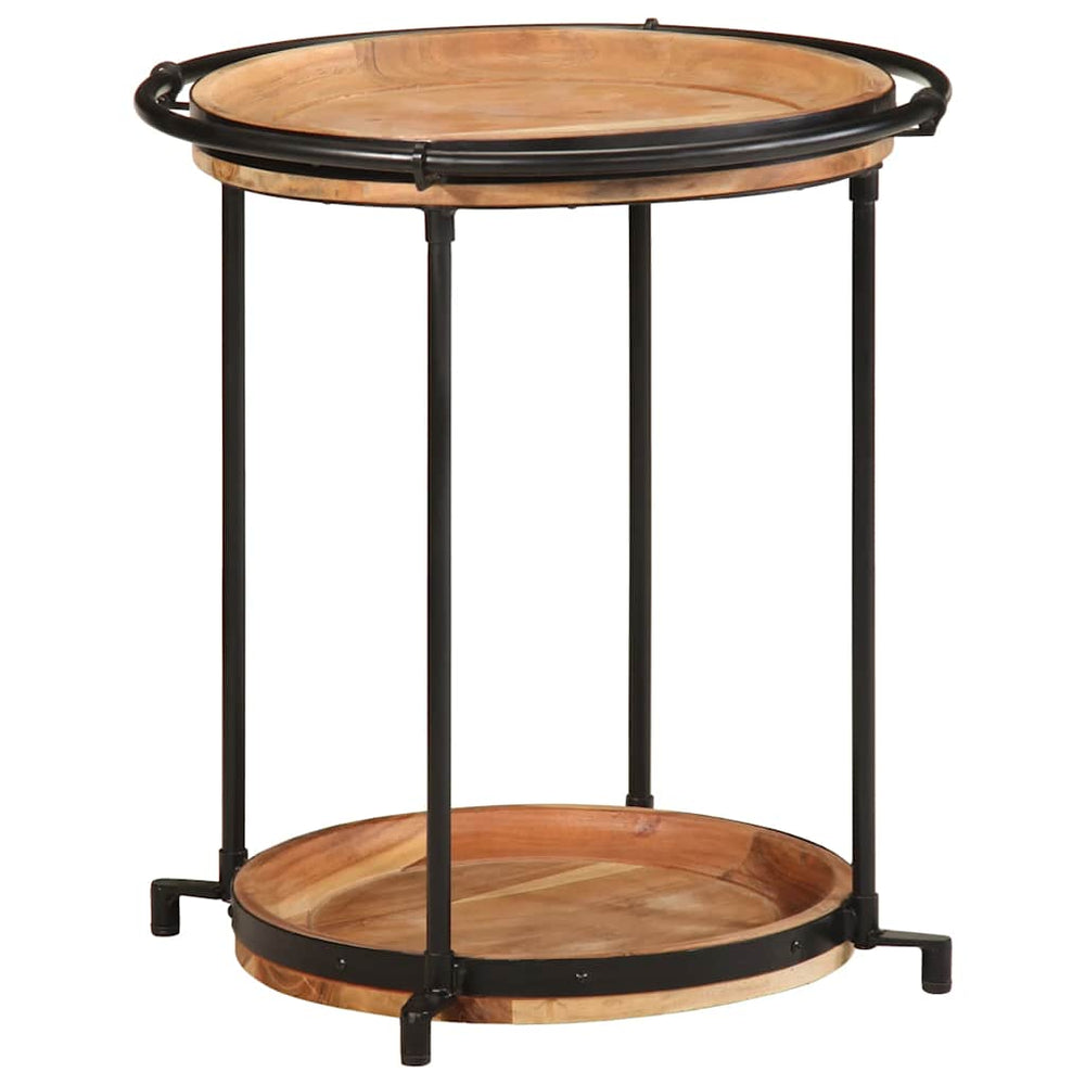 Akazie Beistelltisch Massivholz Ø55x60 cm