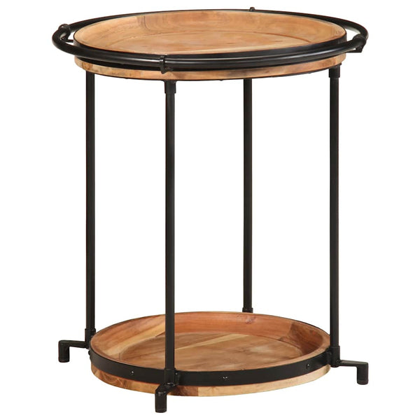 Akazie Beistelltisch Massivholz Ø55x60 cm