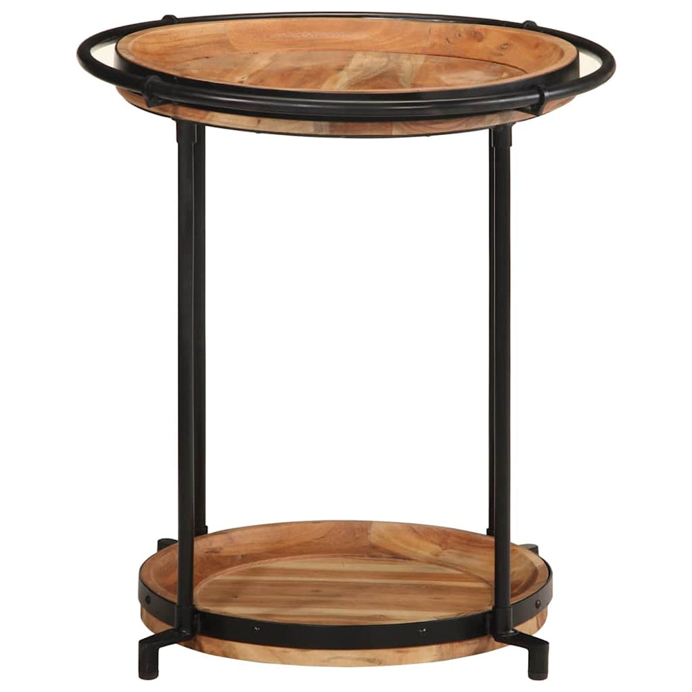 Akazie Beistelltisch Massivholz Ø55x60 cm