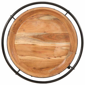 Akazie Beistelltisch Massivholz Ø55x60 cm