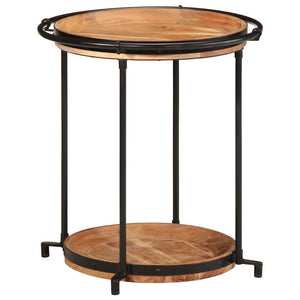 Akazie Beistelltisch Massivholz Ø55x60 cm