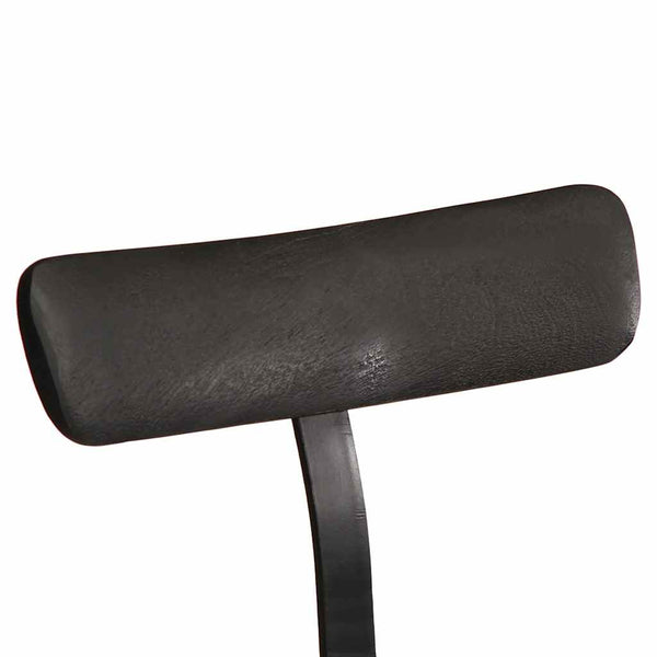 Barhocker 2er Set Schwarz Mango Massivholz