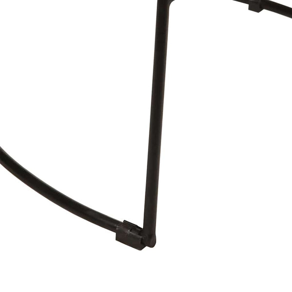 Barhocker 2er Set Schwarz Mango Massivholz