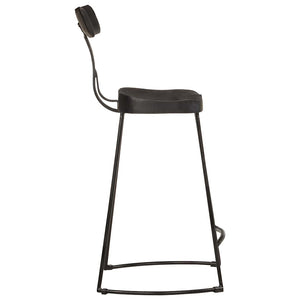 Schwarze Barhocker 2er Set Mango Massivholz