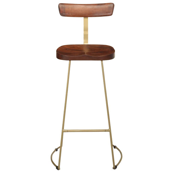 Barhocker 2er Set Mango Massivholz