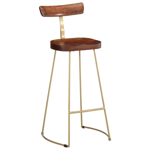 Barhocker 2er Set Mango Massivholz