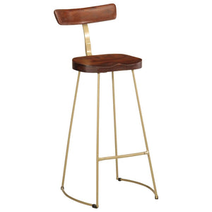 Barhocker 2er Set Mango Massivholz